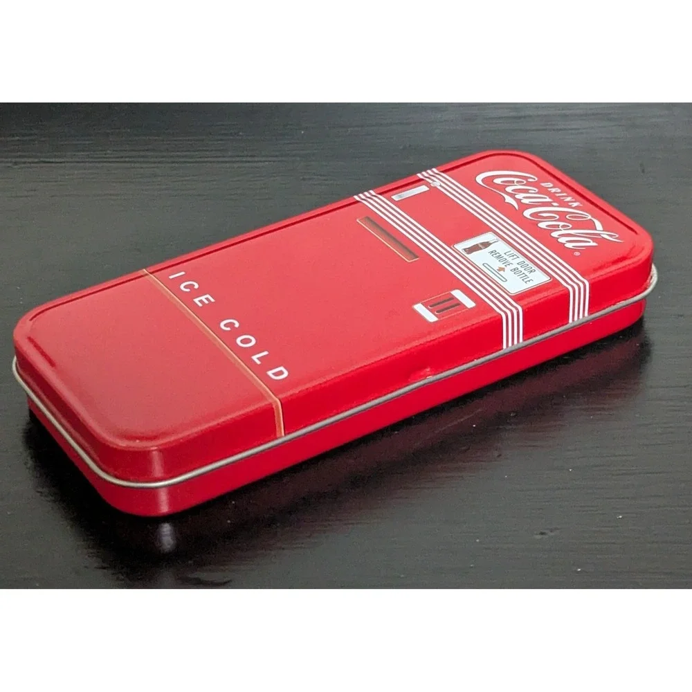 Vintage Coca Cola Red Band Watch in Original Refrigerator Tin‎ Box and Packaging